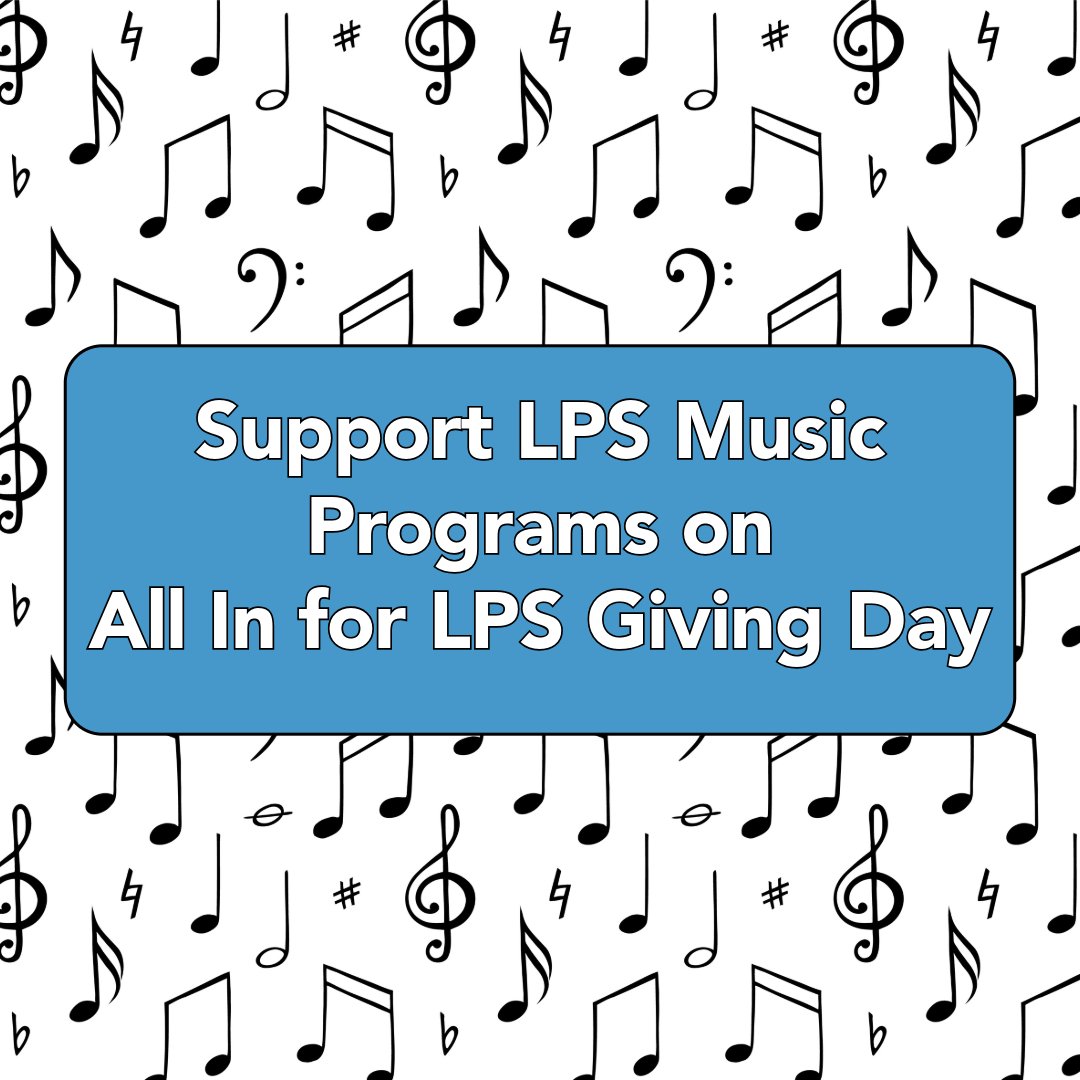 MusicatLPS's tweet photo. We appreciate all support for LPS! Add "Music Rocks Me" into the additional field to donate to the LPS Music Fund, supporting K-12 music programs, on February 27, 2026! Donate at https://t.co/iWkB8NLsn5. https://t.co/bSKyCIBsSL