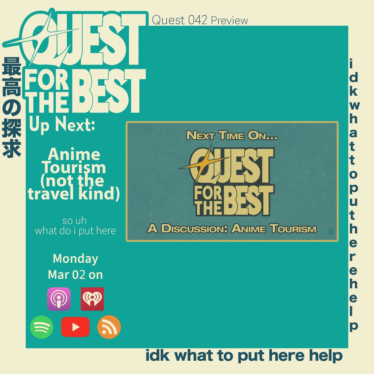 Quest for the Best with Tristan, Miles, & Geoff tweet media