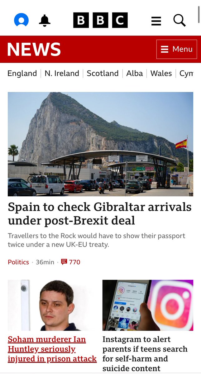 AinhoaParedesUK's tweet image. 🇬🇧 Spain to check #Gibraltar arrivals under post-Brexit deal via @BBCNews #Brexit #news 
bbc.co.uk/news/articles/…