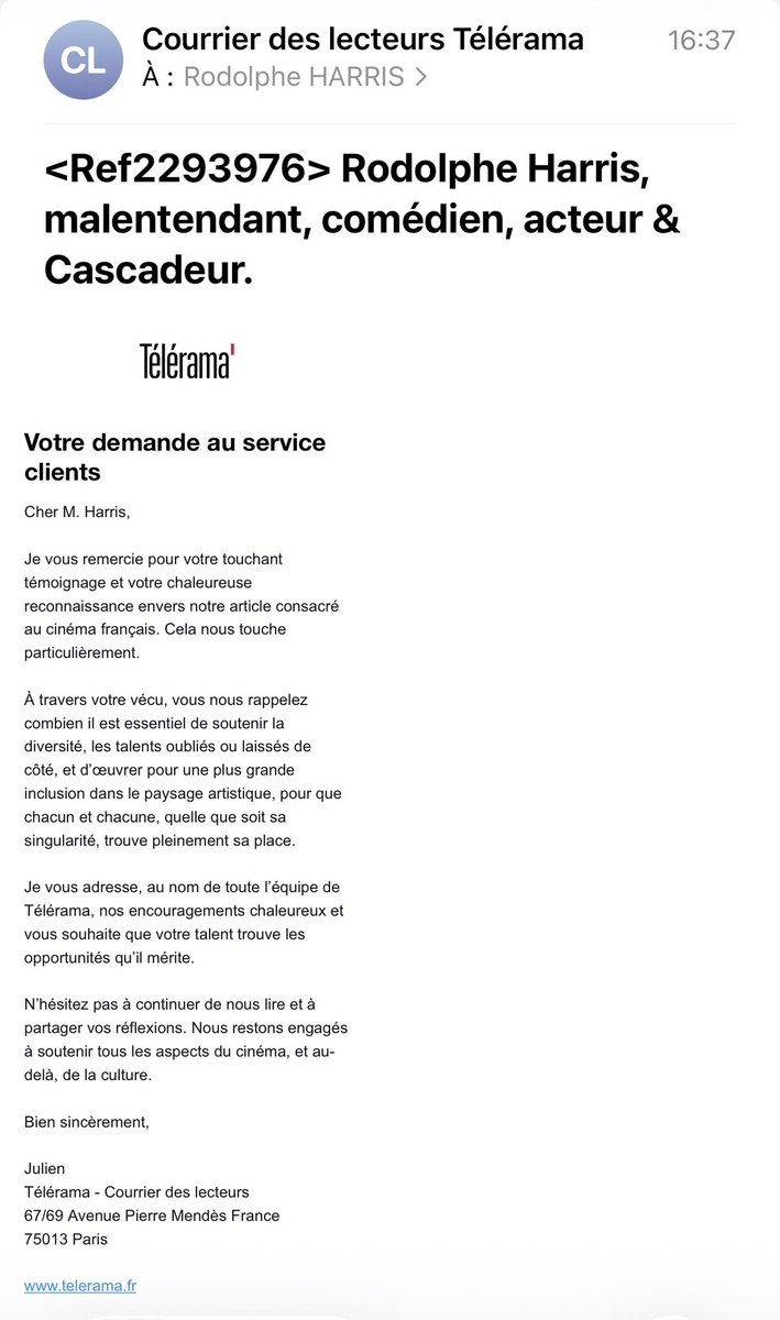 Rodolphe Harris Comédien Pro tweet media