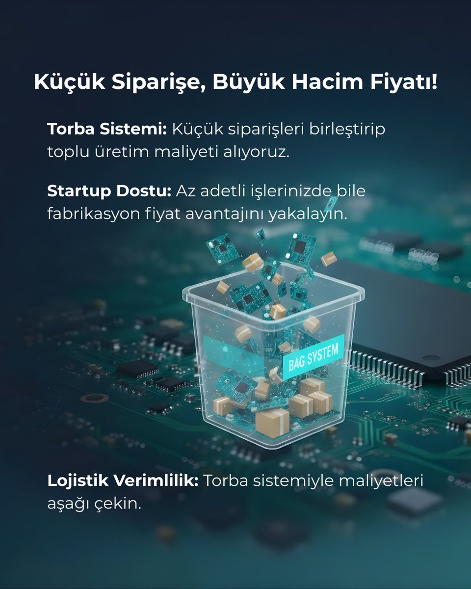 ilega_comtr's tweet photo. Elektronik üretimde hız, şeffaflık ve düşük maliyet bir arada!
1️⃣ BOM dosyanı yükle, anında teklif al. 
2️⃣ Torba sistemiyle maliyetlerini düşür. 
3️⃣ Üretim aşamalarını canlı takip et.
Hızlı, dijital ve tamamen şeffaf. Elektronik üretimin en kısa yolu
#PCBA #Mühendislik #PCBDesign https://t.co/FjooBR60PH