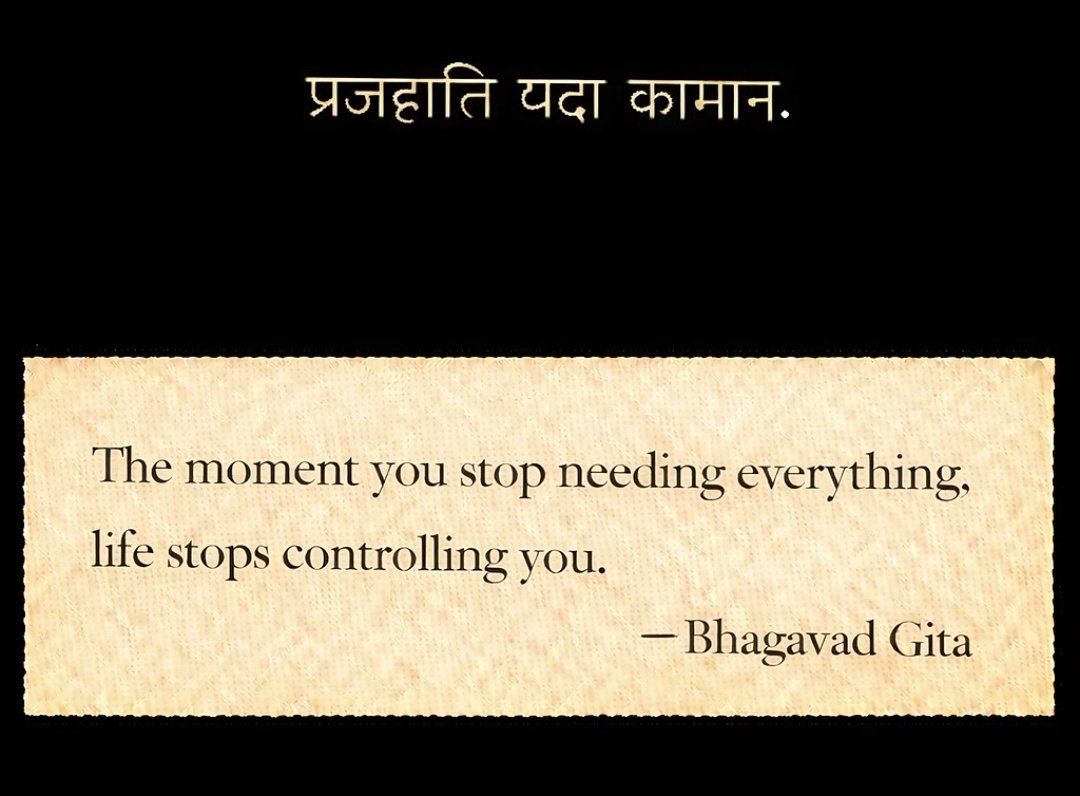 Geetashloks's tweet photo. The moment you stop needing everything, life stops controlling you https://t.co/dqcBfr9Was
