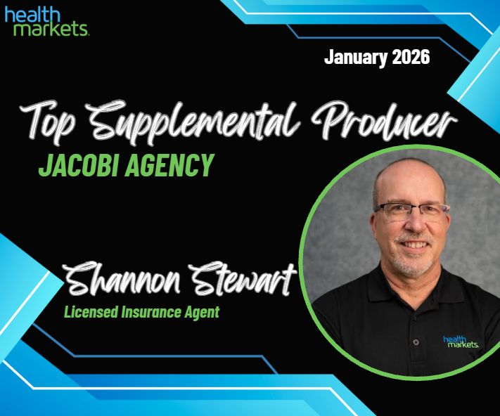 JacobiJon's tweet photo. Congratulations Shannon Stewart for being the #1 Supplemental Producer in January on our Jacobi Agency team!
#healthmarkets #supplementalinsurance https://t.co/HGIXSGSd5R