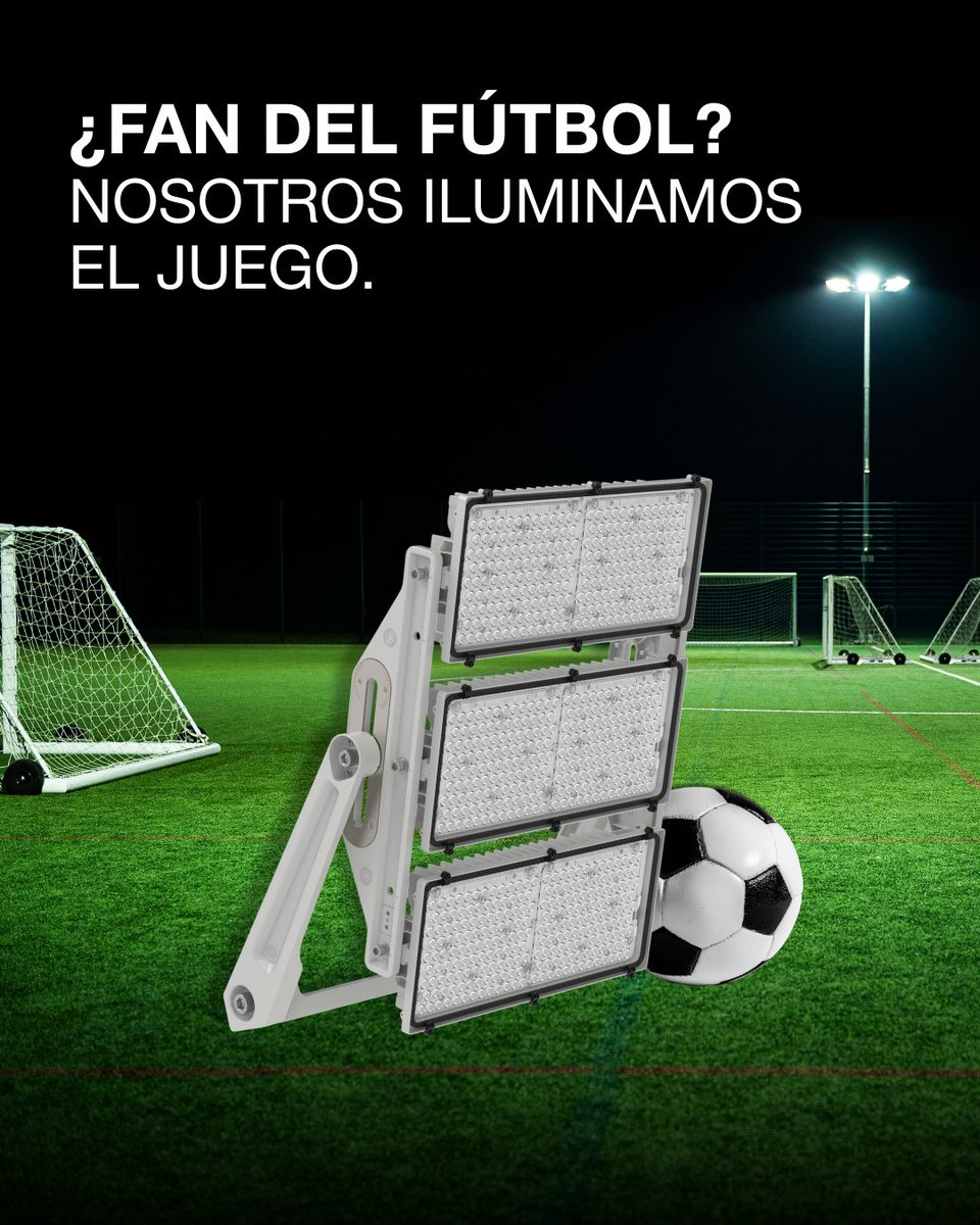 LedvanceSpain's tweet photo. ⚽ La pasión por el juego merece la mejor iluminación.​

​El nuevo FLOODLIGHT MAX GEN2 ha sido diseñado para instalaciones deportivas exteriores exigentes — desde campos locales hasta grandes estadios.​

📄 Descubre el catálogo completo aquí: https://t.co/2ScQViwDMI https://t.co/gBUuWTTTCF