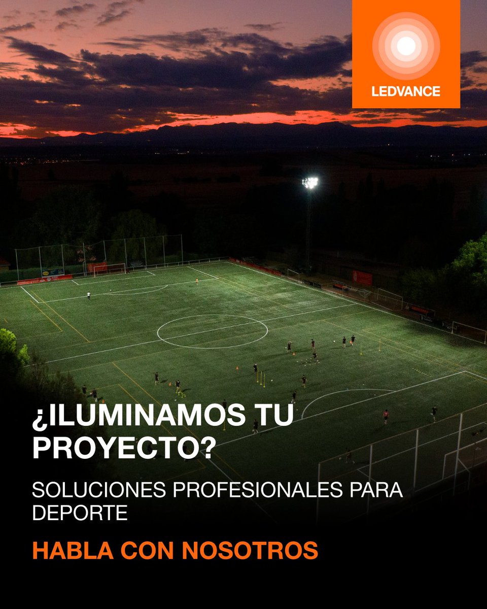 LedvanceSpain's tweet photo. ⚽ La pasión por el juego merece la mejor iluminación.​

​El nuevo FLOODLIGHT MAX GEN2 ha sido diseñado para instalaciones deportivas exteriores exigentes — desde campos locales hasta grandes estadios.​

📄 Descubre el catálogo completo aquí: https://t.co/2ScQViwDMI https://t.co/gBUuWTTTCF