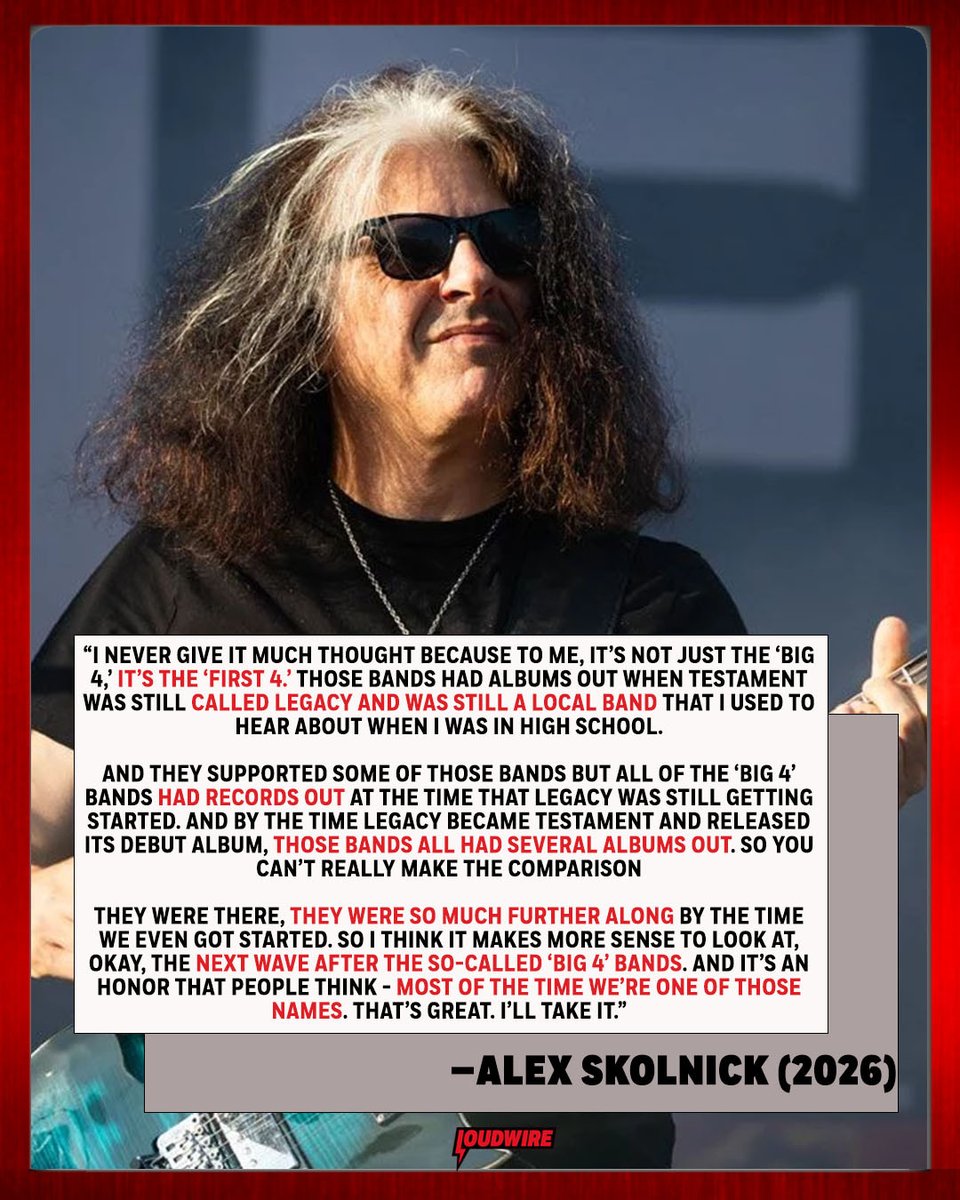 Why Alex Skolnick Doesn't Think of Testament When Considering Thrash's 'Big 4':