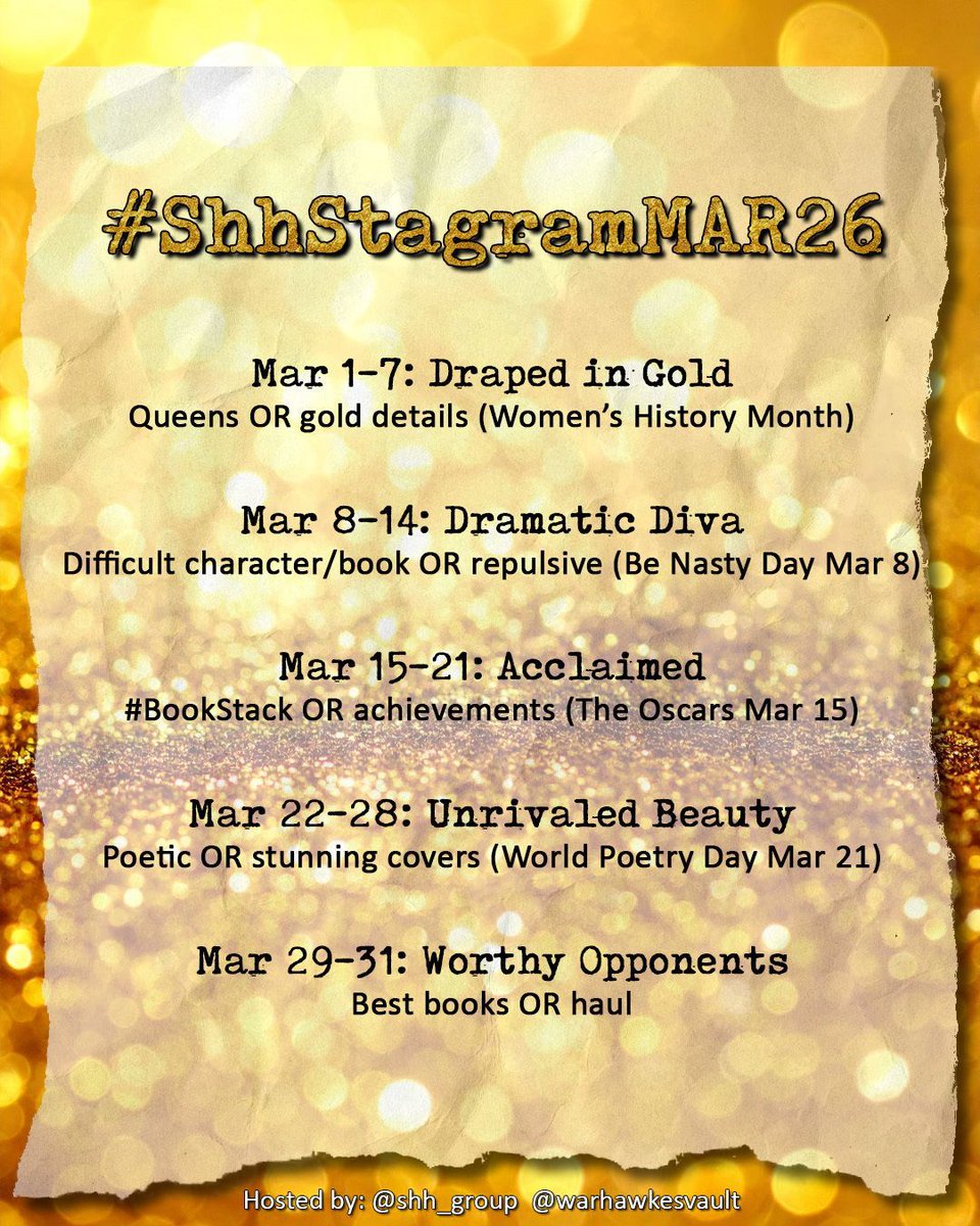 📷 Bookstagram Challenge: #ShhStagramMAR26

Darlings, step into the spotlight because it’s your moment to shine in this month’s challenge!
Looking forward to seeing your creativity. Be sure to include the hashtag in your post. 

#WarhawkesVault #Romancestagram