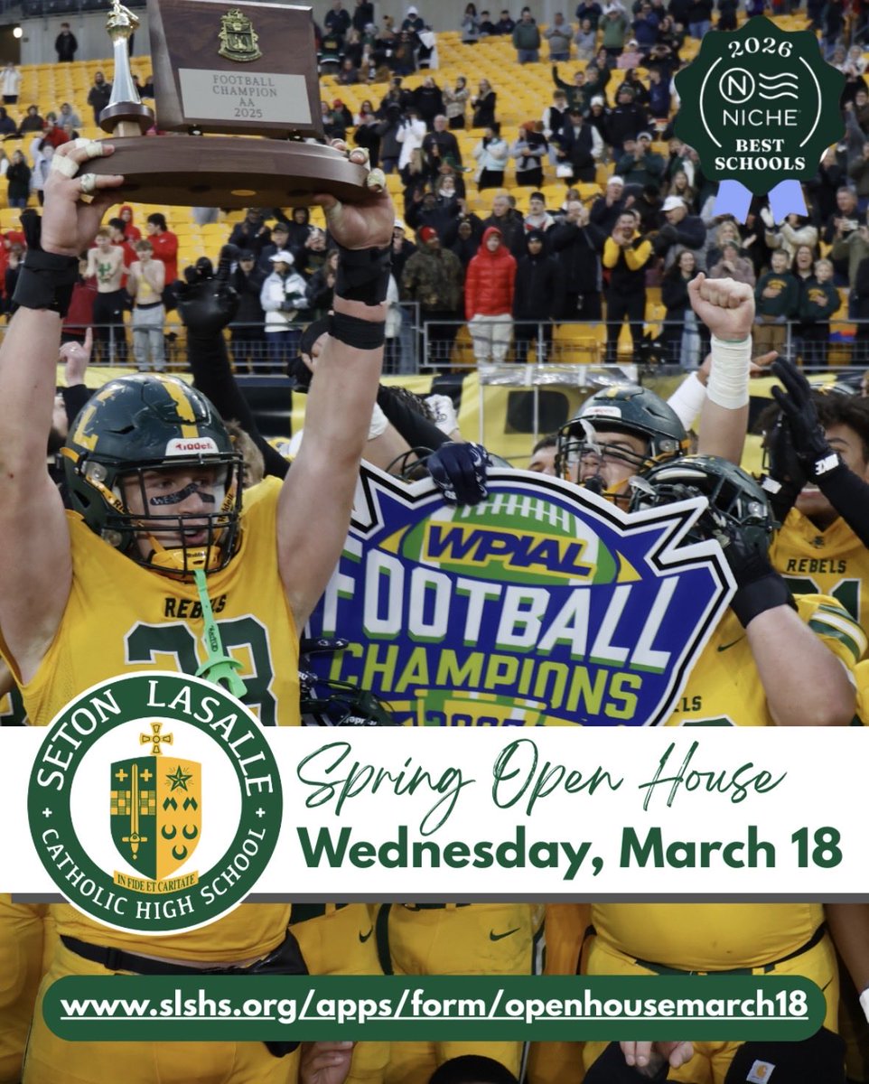 SLS_Football's tweet image. Open House is Wed Night, March 18. 
If you are looking for a school &amp;amp; want to be a champion come see for yourself. Meet our amazing administrators, teachers &amp;amp; coaches. #BEaREBEL #RebelPride 

Link below to register ⬇️ 

slshs.org/apps/form/open…