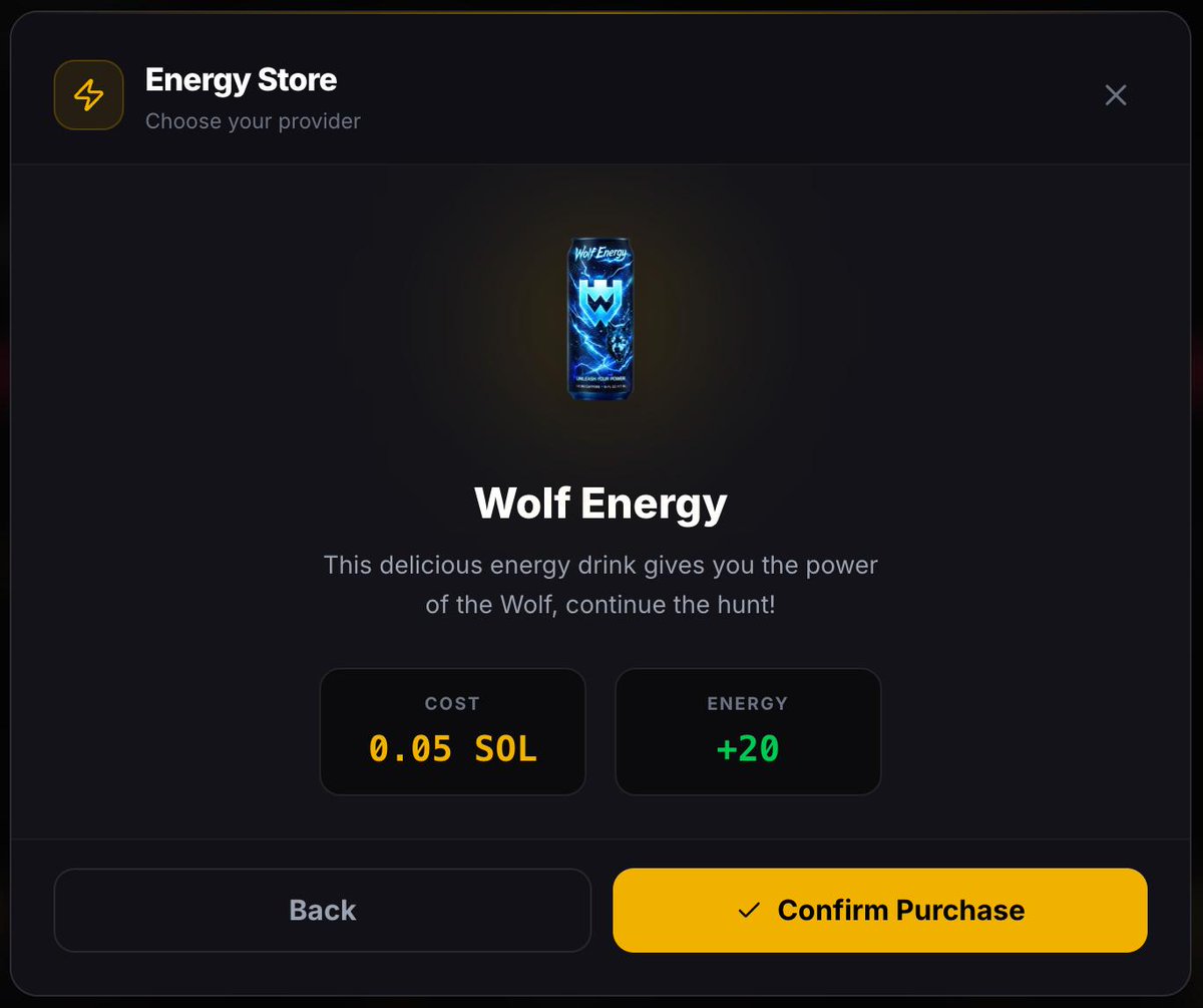 MafiaBits's tweet photo. We're very happy to now have completed our partner onboarding process. Now we are able to add any project/community into the MafiaBits game in the form of an energy drink. 

When purchased, the associated project will receive a percentage of the proceeds for thier community. 

We've kicked things off with an amazing collaboration with our good friends over at @wolf_on_sol 

Who's drinking some $WOLF energy today?