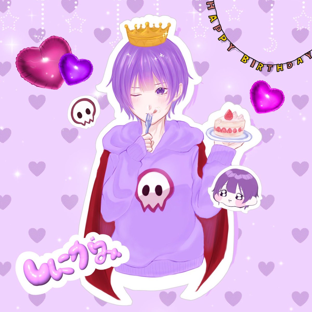 off_nekopo's tweet photo. #しにがみさんの誕生日会2026

お誕生日をお祝いして、初心者ながらに頑張って曲をちょっとだけ作りました‼️

「Brilliant ver.29」
良かったら歌って見てください🎤

使ったもの↓
garageband
VN

@AKr2aq ちゃんにかわいいイラストを描いて頂きました！感謝！💗 https://t.co/MaDsK6QSnw