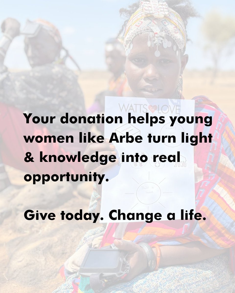 💛 Meet Arbe from Kenya
She received a solar light + financial literacy training and dreams big: save daily, buy livestock, build a home. Your donation helps turn light and knowledge into opportunity.

Give today. Change a life.
zurl.co/3omm8