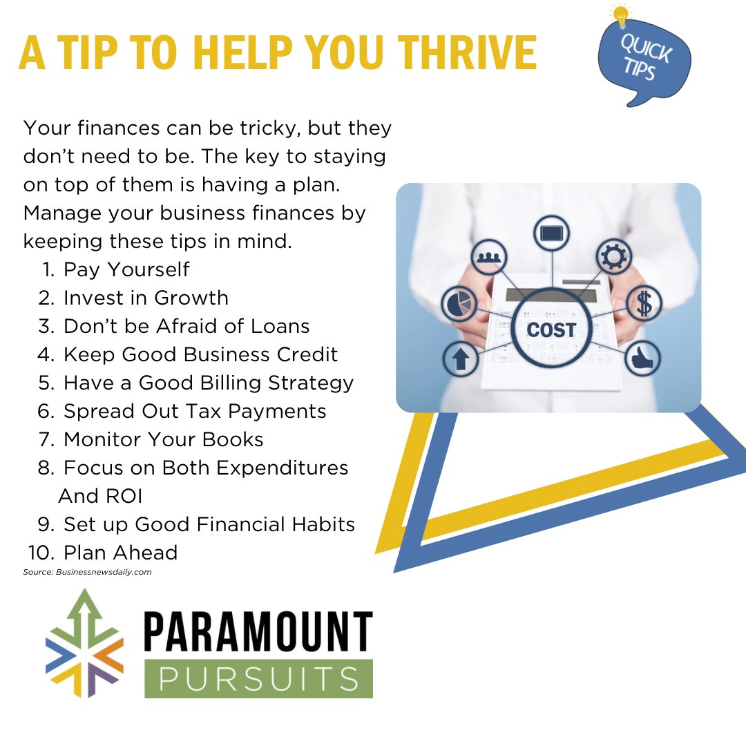 Your finances can be tricky. The key to staying on top of them is having a plan. Manage your business finances by keeping these tips in mind. hubs.li/Q044M7YG0 #smallbusiness #startup #entrepreneur #localbusiness #thursdaytips