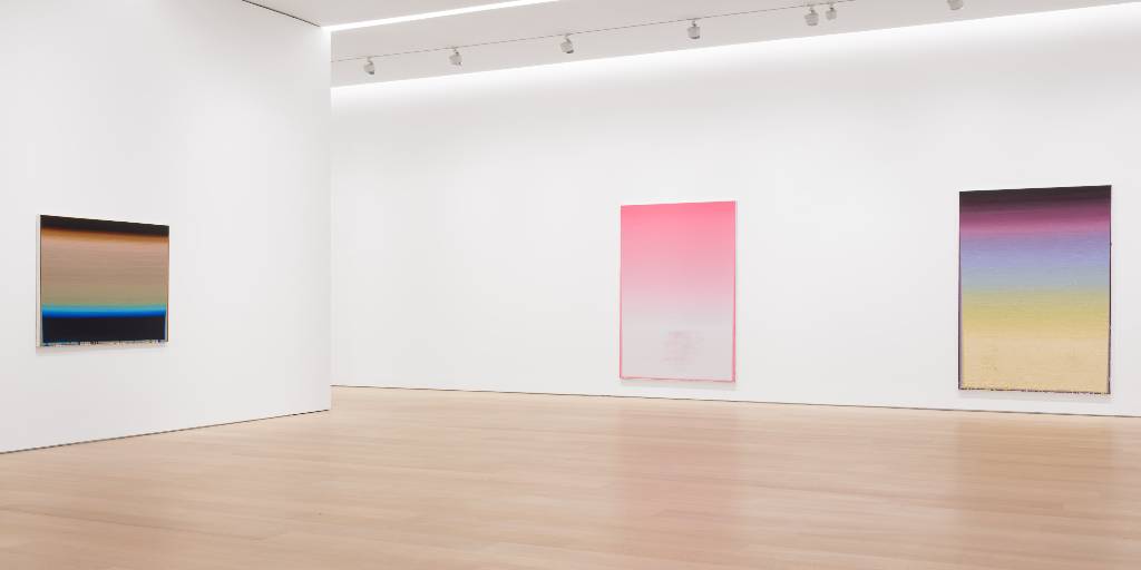 PaceGallery's tweet photo. Closing soon ⌛ at #PaceNY: "Wang Guangle: Delayed Gravity," on view through February 28, features ten new paintings and participatory sculpture titled "One Layer a Day." It reflects his enduring interest in ephemeral community-minded works. Tap the link in bio to learn more. https://t.co/RGEbA8EOlI