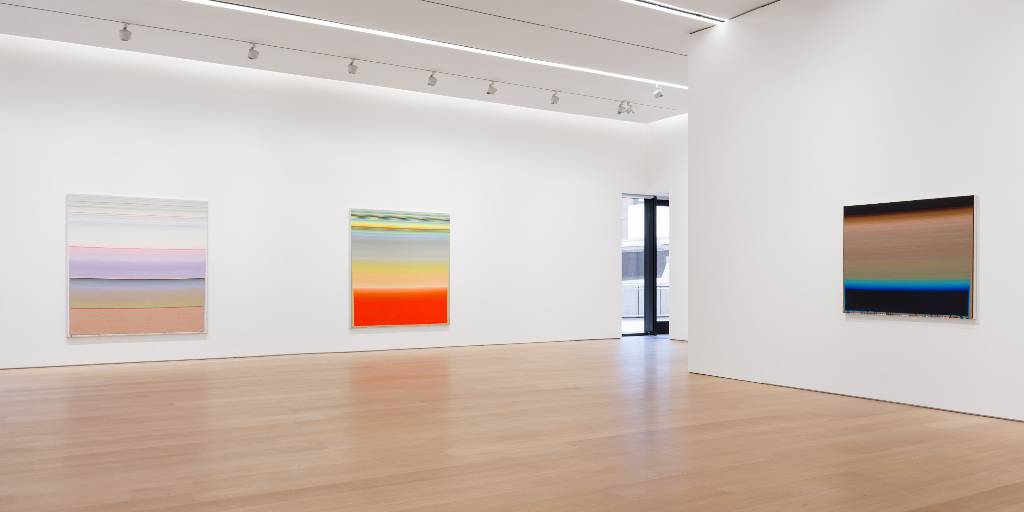 PaceGallery's tweet photo. Closing soon ⌛ at #PaceNY: "Wang Guangle: Delayed Gravity," on view through February 28, features ten new paintings and participatory sculpture titled "One Layer a Day." It reflects his enduring interest in ephemeral community-minded works. Tap the link in bio to learn more. https://t.co/RGEbA8EOlI