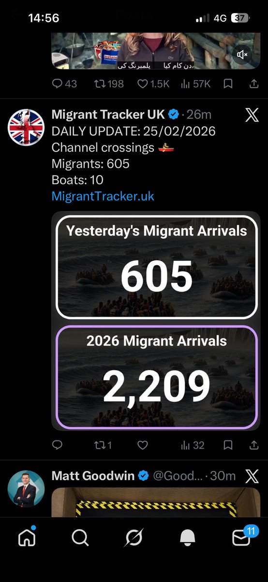 Ian_Coverdale's tweet image. 2502/26
Invasion by the English Channel 

605 Illegal Invaders
10 Dingy”s
60 Approx Per Rubber Tub

MigrantTracker.uk

@MigrantTrackUK @KieraDiss @RealDannyTommo  @RTCORGUK @TRobinsonNewEra  
#StopTheBoats #OperationOverlord #SendThemBack