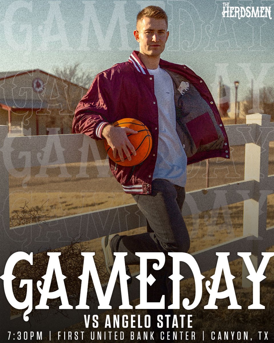 WTAMU_MBB's tweet photo. 𝐠𝐚𝐦𝐞𝐝𝐚𝐲 𝐢𝐧 𝐭𝐡𝐞 𝐰𝐢𝐥𝐝 𝐰𝐞𝐬𝐭 🦬

📍Canyon, TX @ 7:30pm CT
📺Watch on FloCollege https://t.co/xkC0W5lYcH

#BuffNation | #WESTisBEST https://t.co/xslGvYqV8F