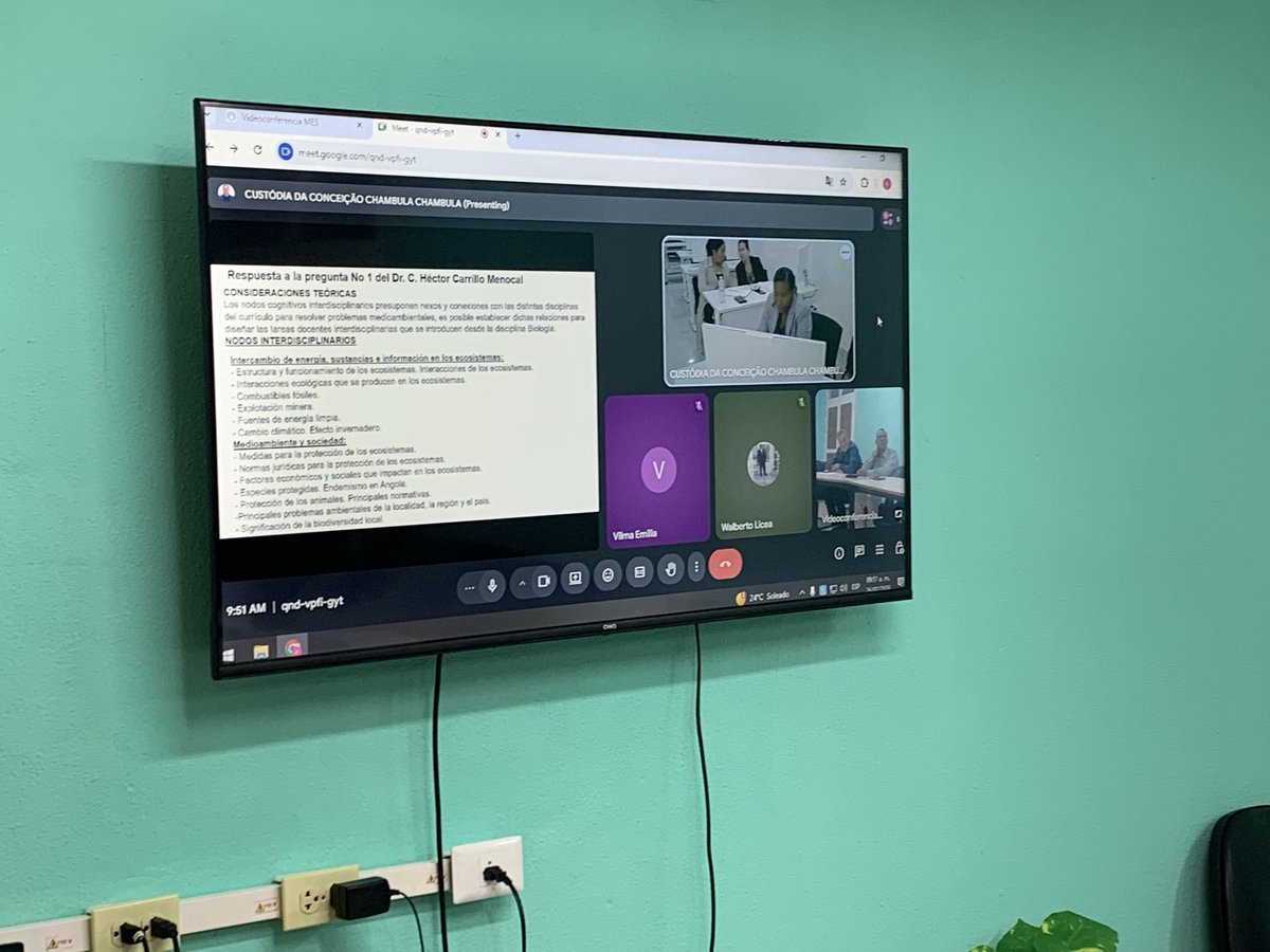 Se desarrolla acto de predefensa con elementos de Telepresencialidad de la doctoranda angolana Custodia Da Conceição del PD Ciencias de la Educación ⁦<a href="/UNICACu/">Universidad de Ciego de Ávila</a>⁩ ⁦<a href="/CubaMES/">MES</a>⁩ ⁦<a href="/ondinaleon/">ondinaleon</a>⁩ ⁦<a href="/Amatorres3/">Amatorres</a>⁩ #CiegoDeAvila #UNICADeExcelencia