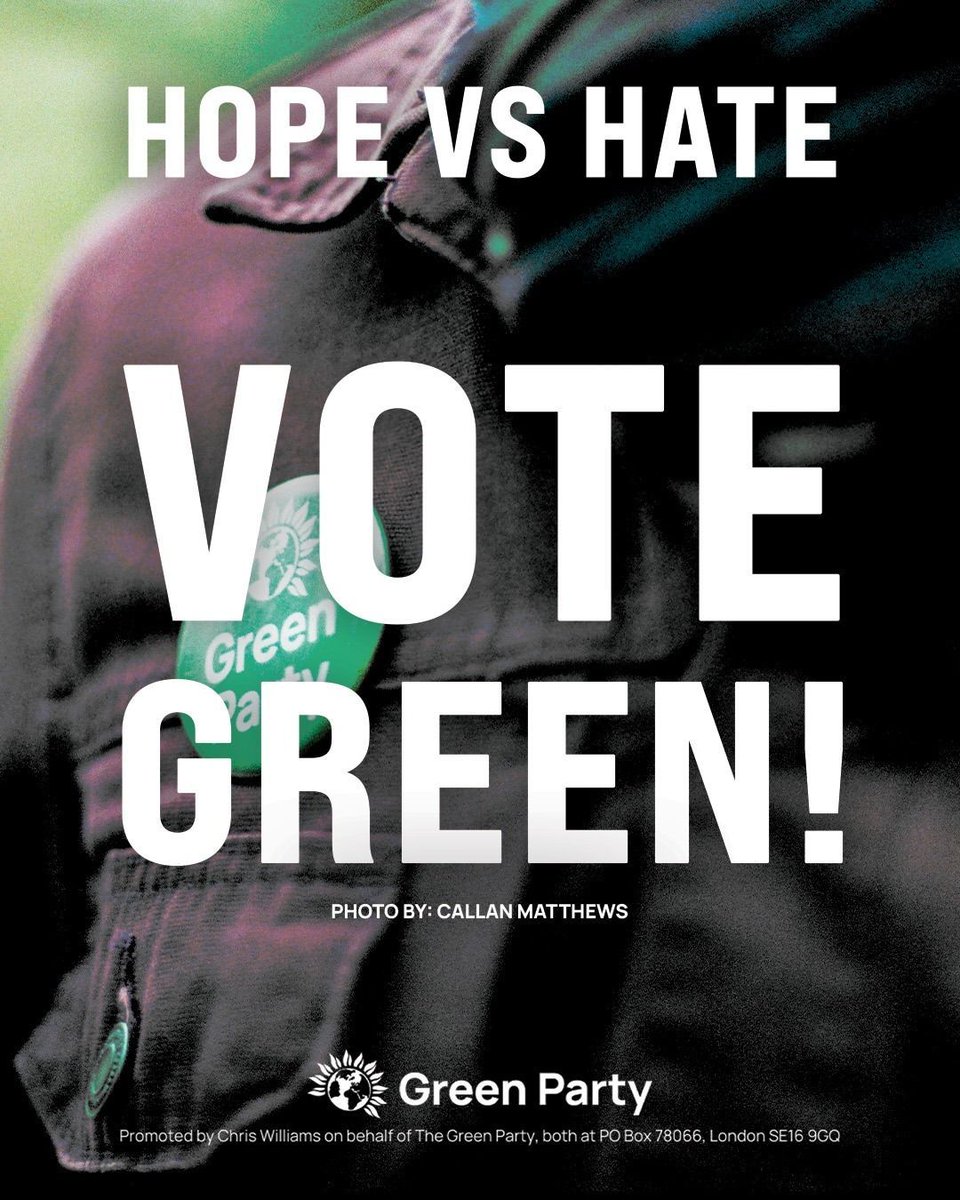 TheGreenParty's tweet image. It's a two-horse race between the Green Party and Reform and every vote counts. 

People of Gorton &amp;amp; Denton, you have until 10pm to vote Green and make hope normal again.