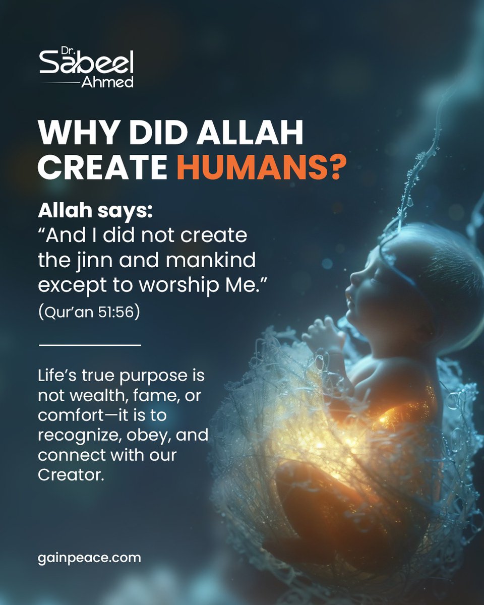 sabeeldawah's tweet image. Why are we here. Not for status or success, but to know our Creator and live with purpose.
When life feels confusing, return to the One who gave it meaning.
Reflect on your purpose and reconnect with what truly matters 📷 gainpeace.com
#PurposeOfLife