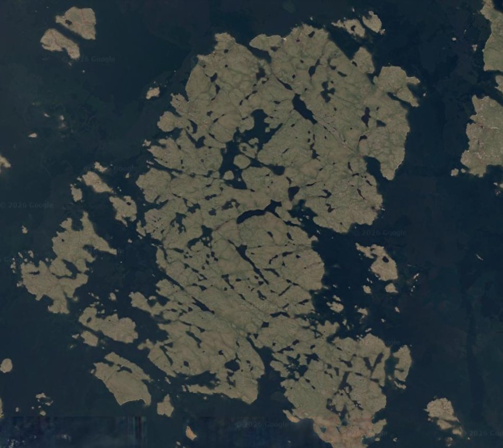 In Yathkyed Lake there is an unnamed island. This island itself has a
