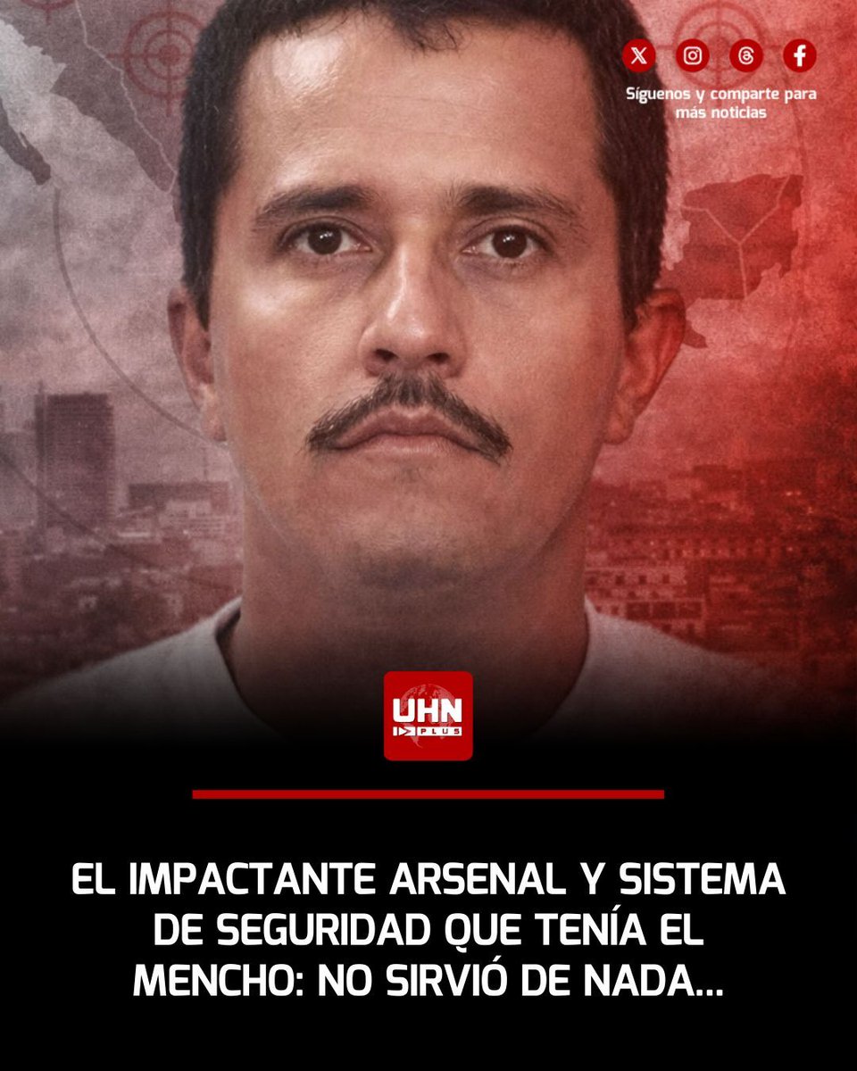 🇺🇸🇲🇽‼️ | En una información de Los Ángeles Times, se reveló el arsenal y las condiciones de seguridad que tenía el Mencho. 

•  Su sistema se basaba en armamento de alta potencia
•  Tenía casi 400 sicarios
•  Usaban drones lanzabombas 
•  En los alrededores instalaban minas