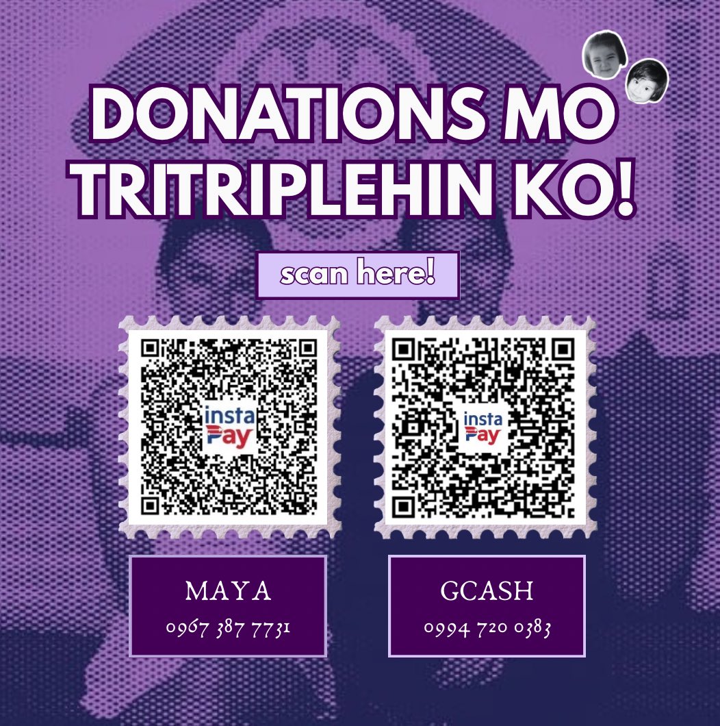 DONATIONS MO TITRIPLEHIN KO ✨

All donations from Feb 26 11pm until February 27 12nn the sponsor will triple it. all proceeds to 350k MATCHING CHALLENGE and BBS LELLA. 

Donate any amount para mamatch na po yung 350k💜🥹

BBS LELLA
#LellaFord 
#PBBCollab20Ultim8BallHunt