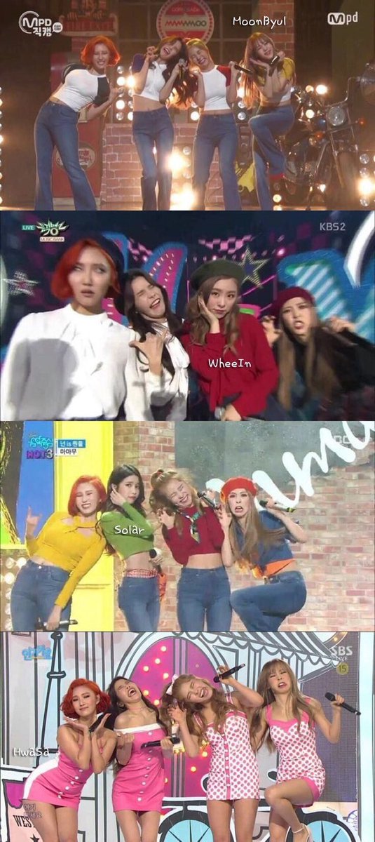 And let's Not forget their funny trend of making one person beautiful by making weird poses around that member 🤣🤣🤣🤣
Mmm did trends that never existed nor will ever be copied because it's so MAMAMOO coded 😭