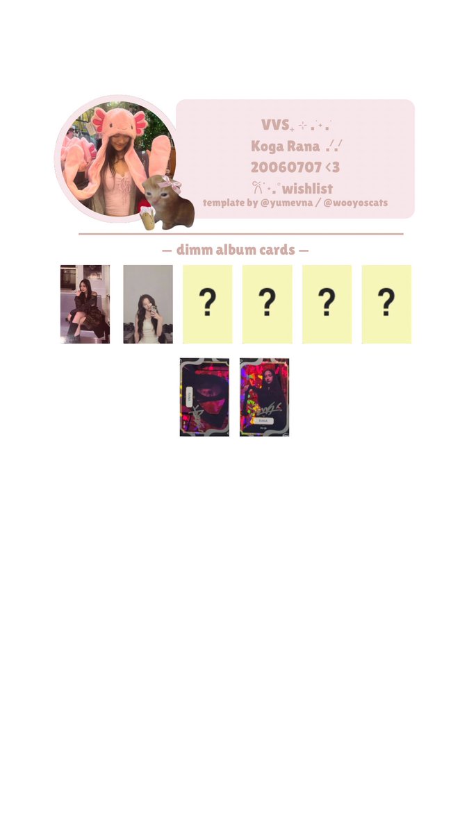 wooyoscats's tweet photo. vvs d.i.m.m all member album template https://t.co/CPc1bYI8gg