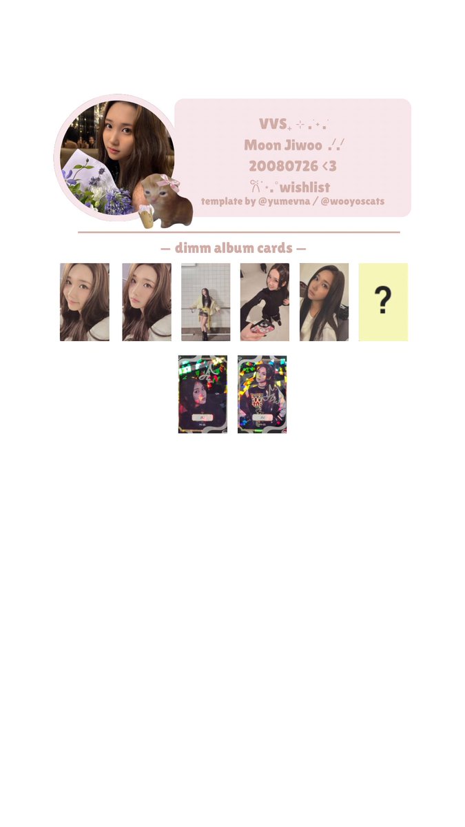 wooyoscats's tweet photo. vvs d.i.m.m all member album template https://t.co/CPc1bYI8gg