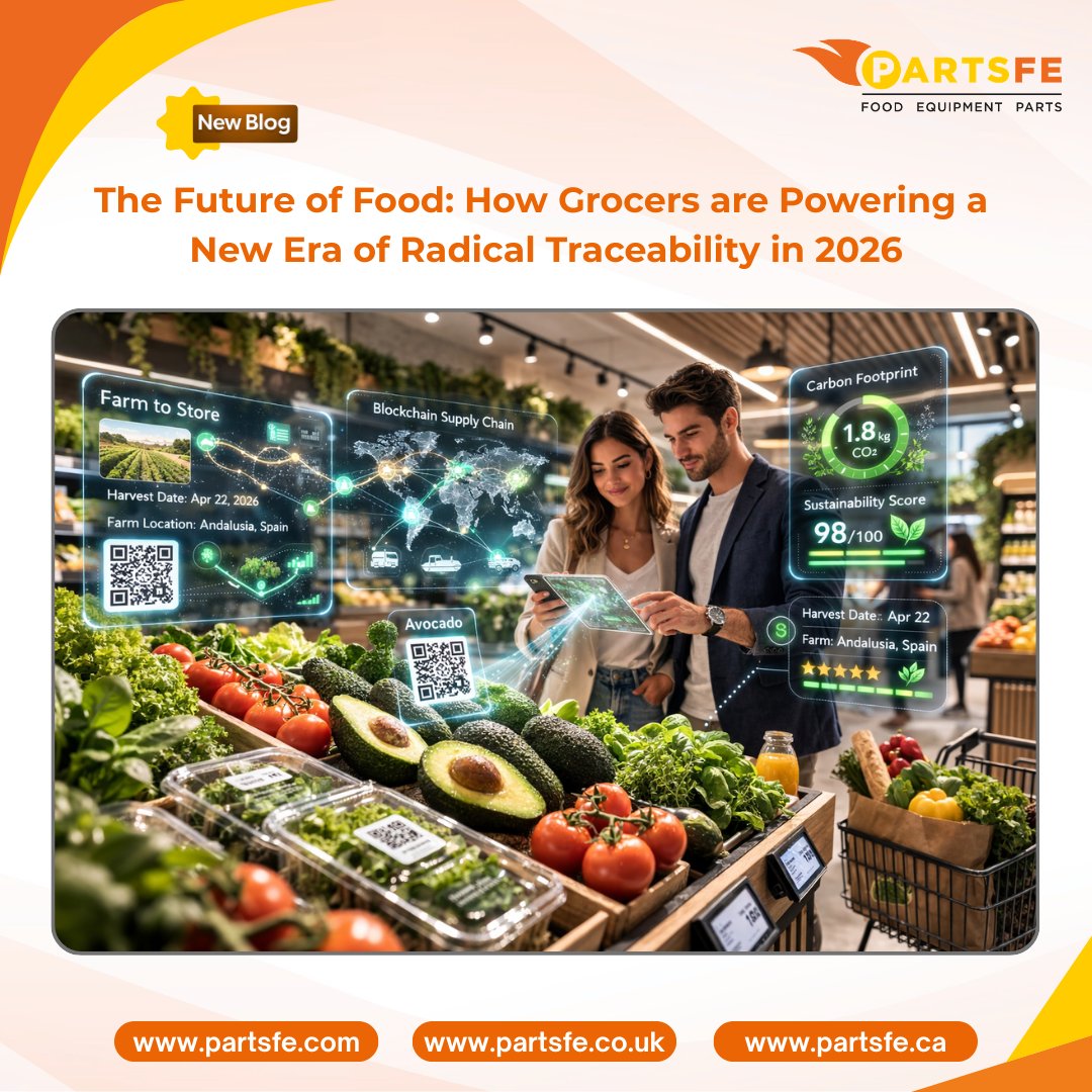 PartsFe's tweet image. The future of food is already here. In 2026, grocers are unlocking radical traceability from farm to shelf.

Scan for harvest dates, carbon footprints, and sustainability scores.

Explore Now: postly.click/u_L

#FutureOfFood #SmartGrocery #PartsFe #CommercialKitchenParts