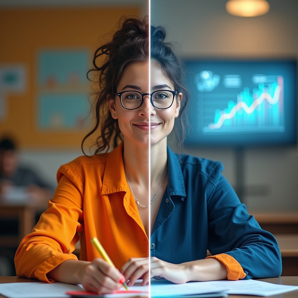 limitlesseduapp's tweet photo. Antes: horas preparando. Después: 60% menos de tiempo gracias a Limitless. Clase lista en minutos, feedback automático y tutor AI que hace seguimiento. Prueba la eficiencia en tu centro: descubre cómo. https://t.co/ePOrOQ8h62 #educación https://t.co/HDzg8rt9DZ