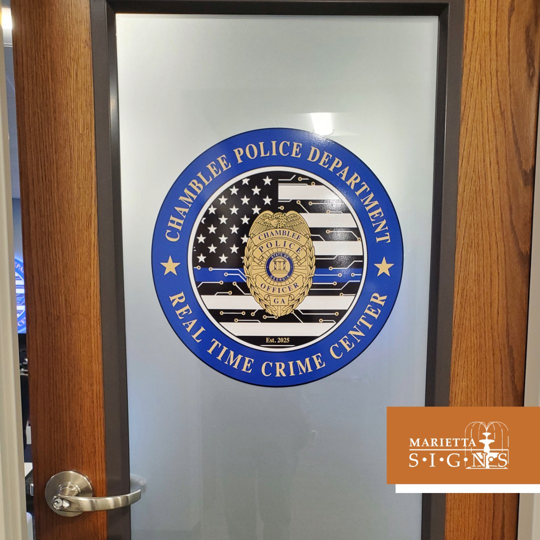 SignsMarietta's tweet photo. Professional window decal installation complete for Chamblee Police Department!
#WindowDecals #GovernmentSignage #LawEnforcement #ChambleeGA #ProfessionalSignage #VinylDecals #CustomBranding #MarietaSignCompany https://t.co/PTMXCdEdYy