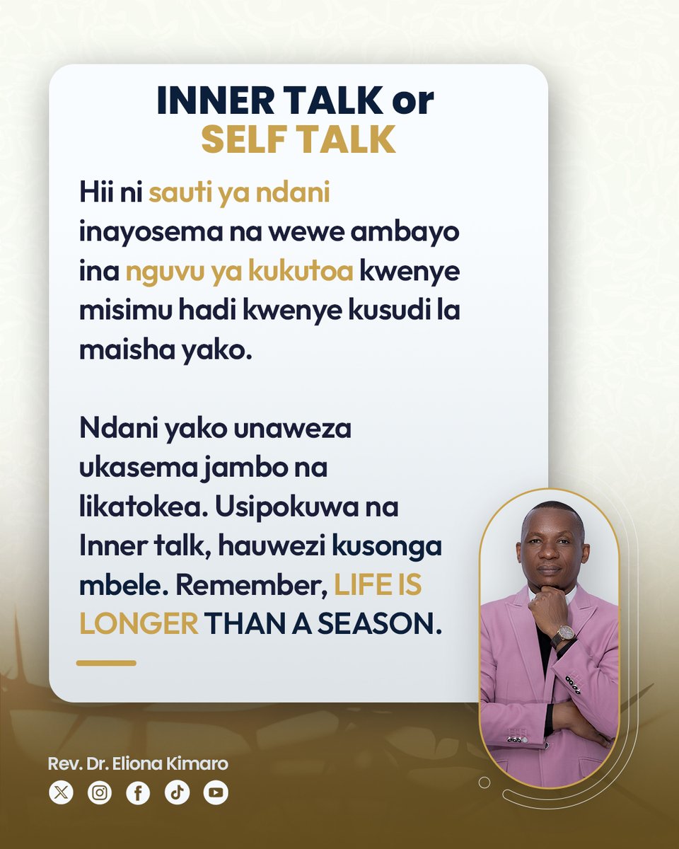 Unajiambia nini ndani yako?