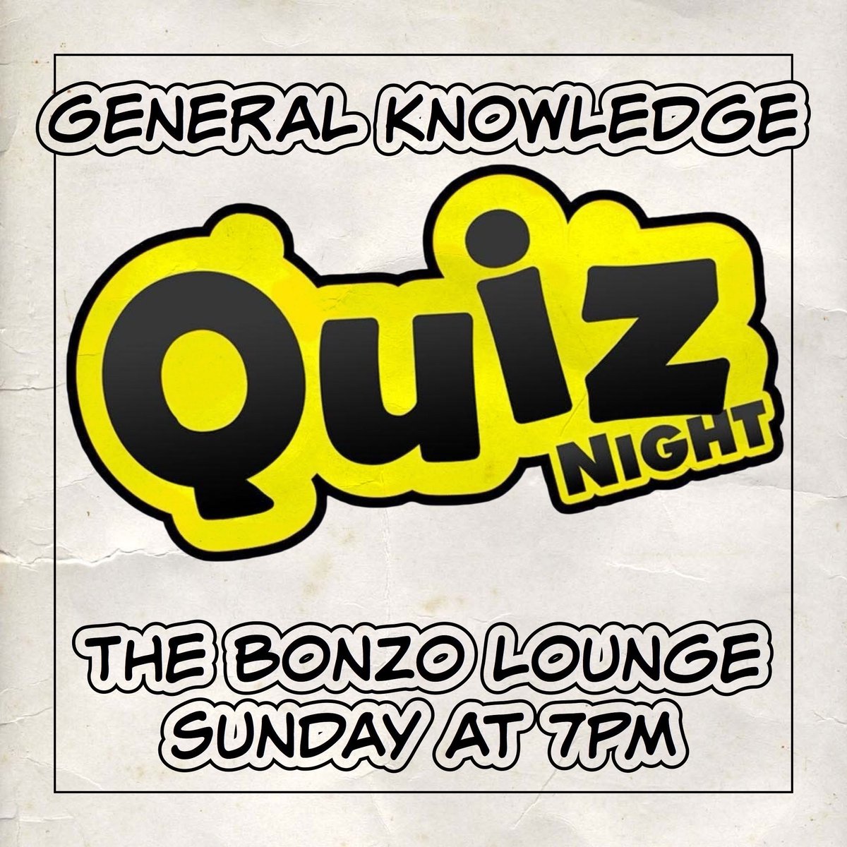 Join us on Sunday at #TheBonzoLounge in #Keynsham for our next