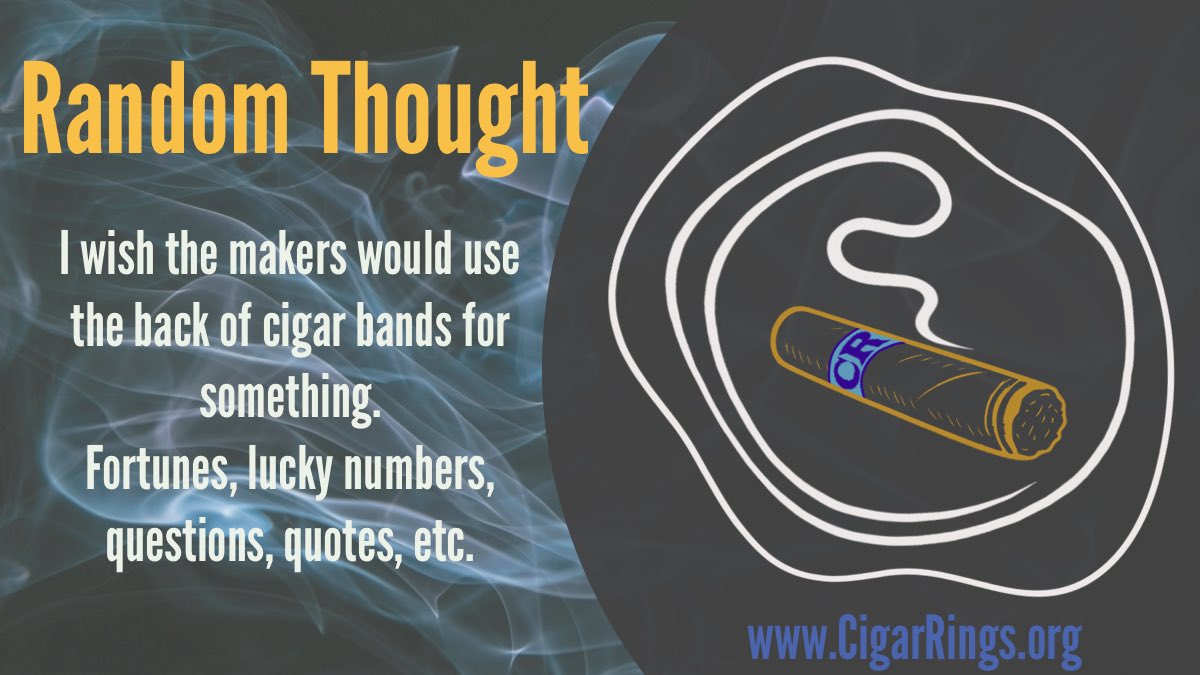 CigarRings4Good's tweet photo. What do you think?

Is the back of the #Cigar band “wasted space”?

#BOTL #SOTL #LOTL  #CigarRings #pssita #CigarsOfX  #Cigars https://t.co/lCK7K8dG1X