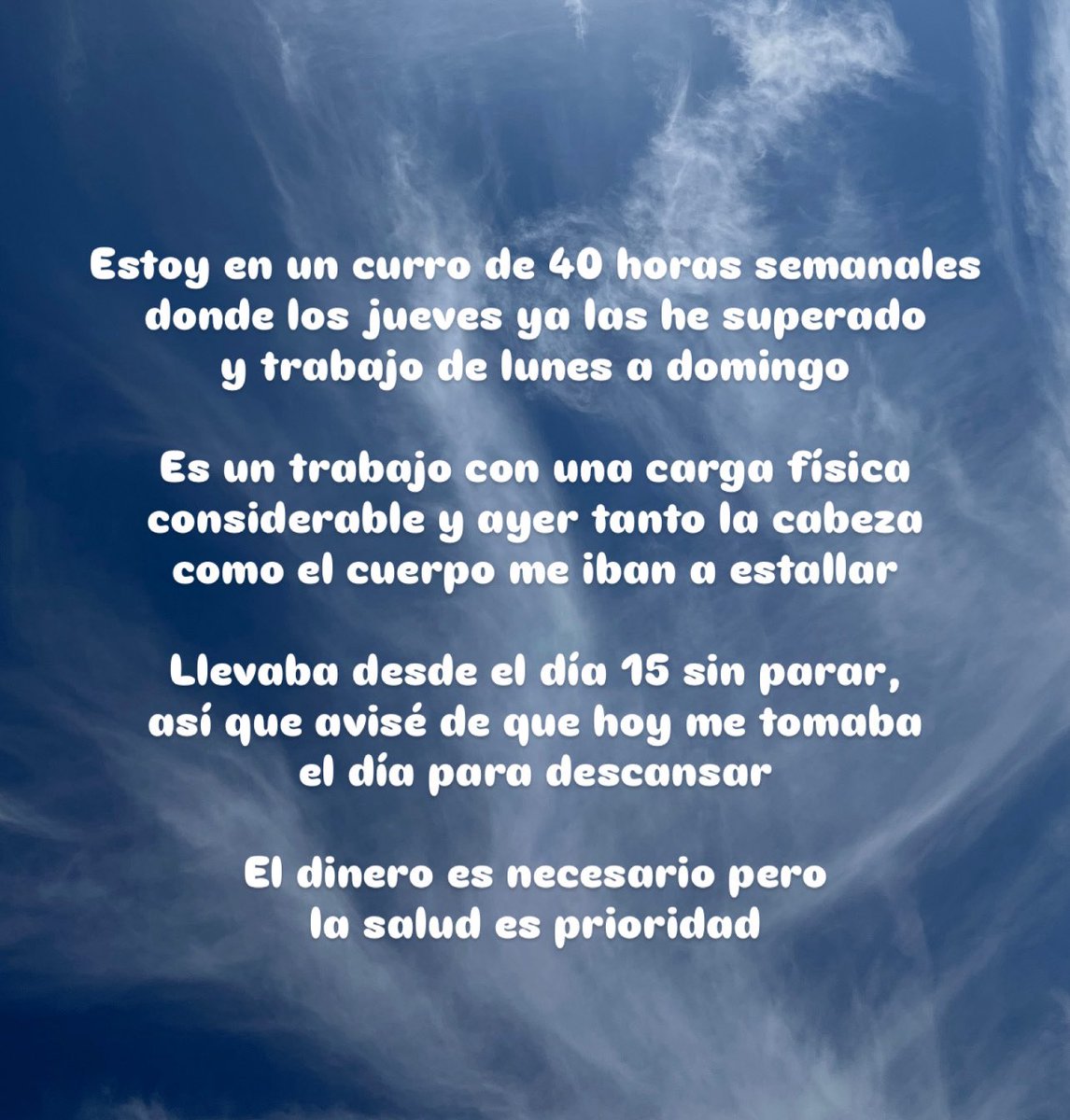 Trabajar es importante
Construirse es importante
Vivir, vivir es lo más importante