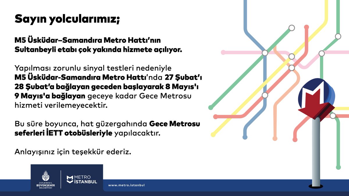 metroistanbul's tweet image. #MetroDuyuru #M5