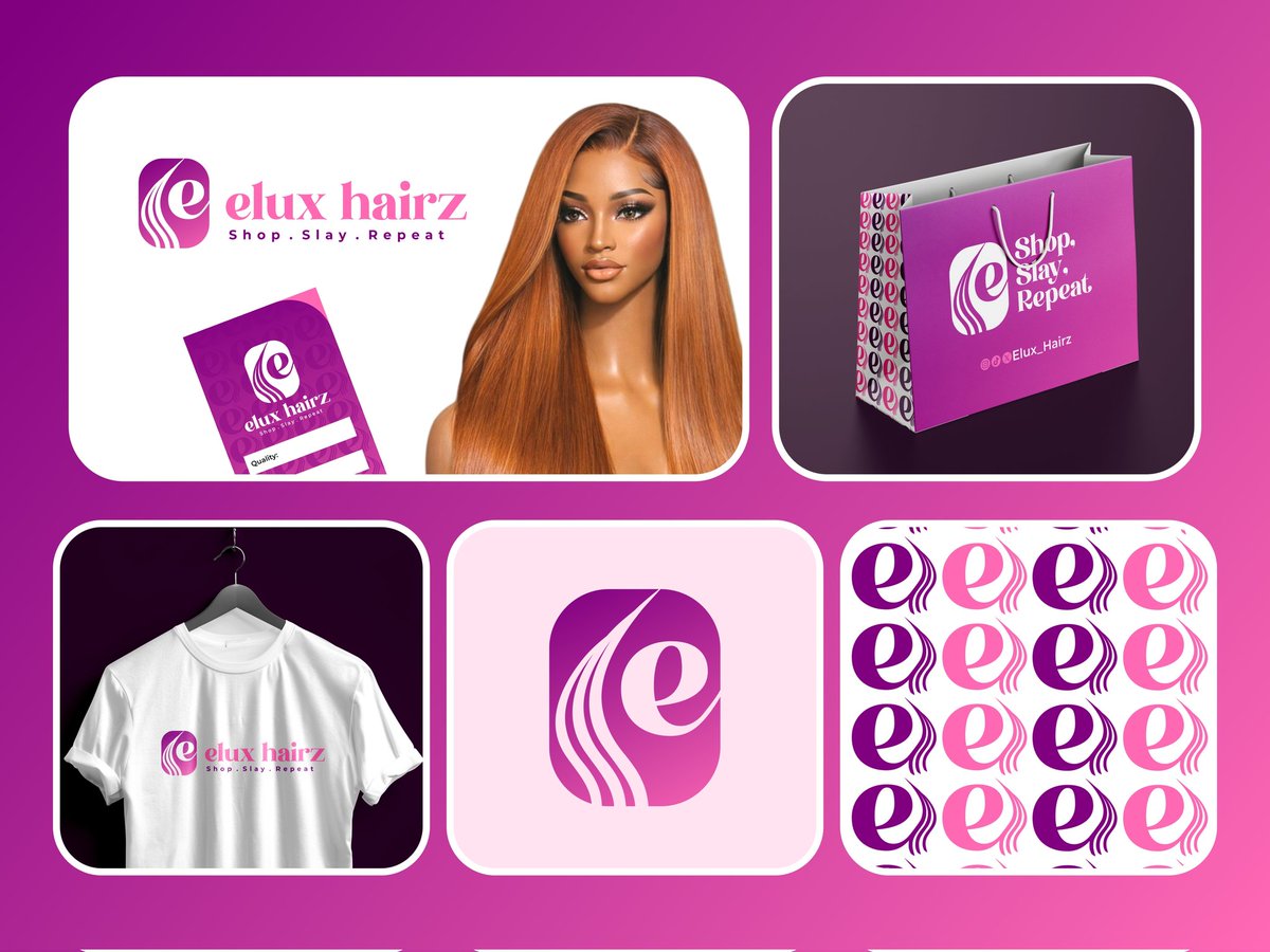 BuloutoruP's tweet photo. Some brands are created. Some are felt.

Elux Hairz came to us with a vision of luxury, confidence, and consistency. We listened, defined the essence, and crafted an identity that truly says “Shop • Slay • Repeat.”

#Branding #LogoDesign #PrintDesign #LuxuryBranding https://t.co/kksePduFkl