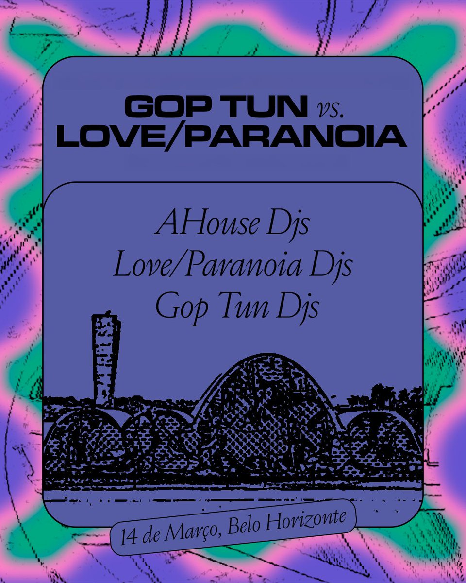 loveparanoiabh's tweet photo. Carnaval foi avassalador né? Mas já vamos avisando que o ano apenas começou! ❤️‍🔥

Dia 14 de março, recebemos os incríveis @goptun para um showcase especial do Gop Tun Festival 2026 em BH! https://t.co/klv2u1atby
