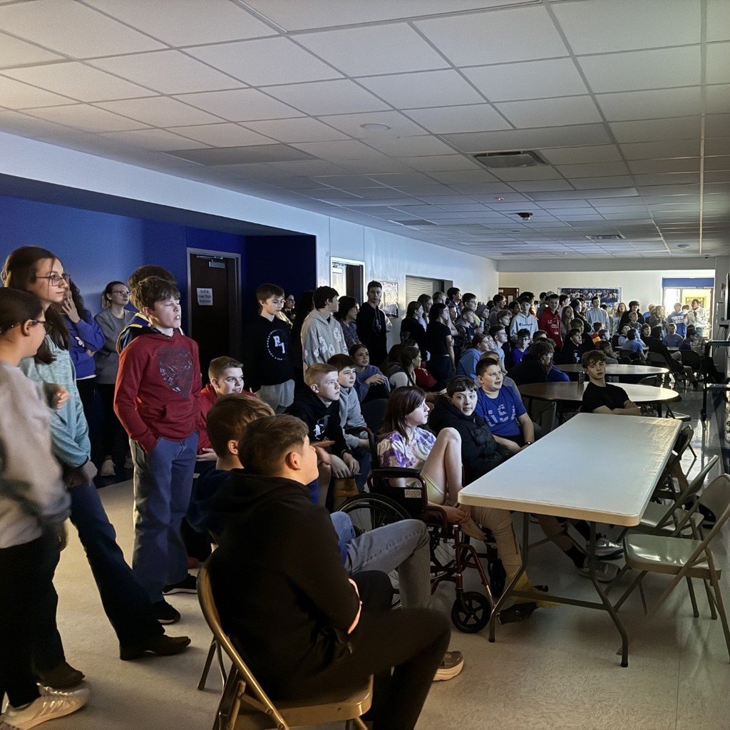 RPBlueJays's tweet photo. With a 13-1 Semifinal win, Ryder Herron advances to the Heavyweight State Championship bout! Finals begin at 5:15 tonight. 
Girls action will resume this morning at 10:15. 
Go Big Blue!!! https://t.co/F8UQrJrMdL