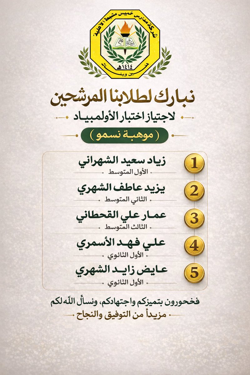 ثانوية خميس مشيط الأهلية tweet media