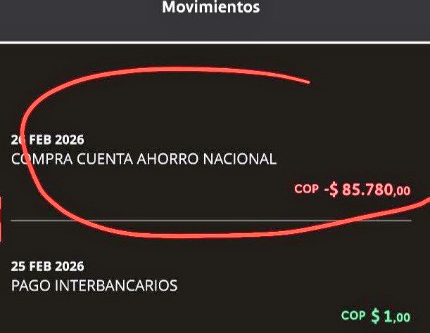 gioballestas's tweet photo. @harmoniquee @Bancolombia Me paso igual y ya es la tercera transacción  que me sale, me intento comunicar y no funcionan los canales https://t.co/i2OWRFkqt2