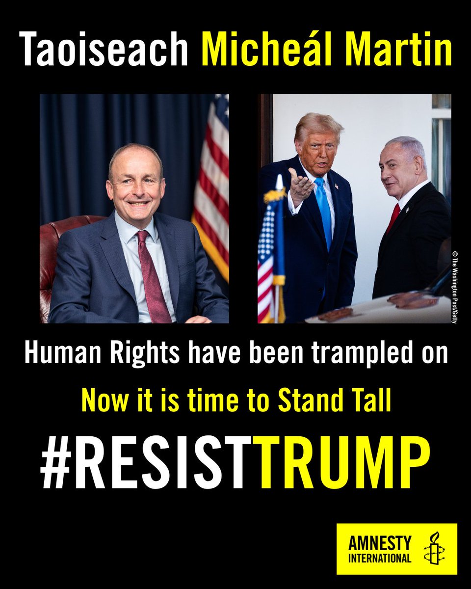 AmnestyIreland's tweet photo. Ireland has a rare chance to show moral leadership on the world stage this St. Patrick’s Day. Add your name to urge the Taoiseach to speak out with courage and reject the authoritarian policies and actions that undermine human dignity. #ResistTrump 

https://t.co/LNLdPnFpvH https://t.co/zvkVBG7OGT