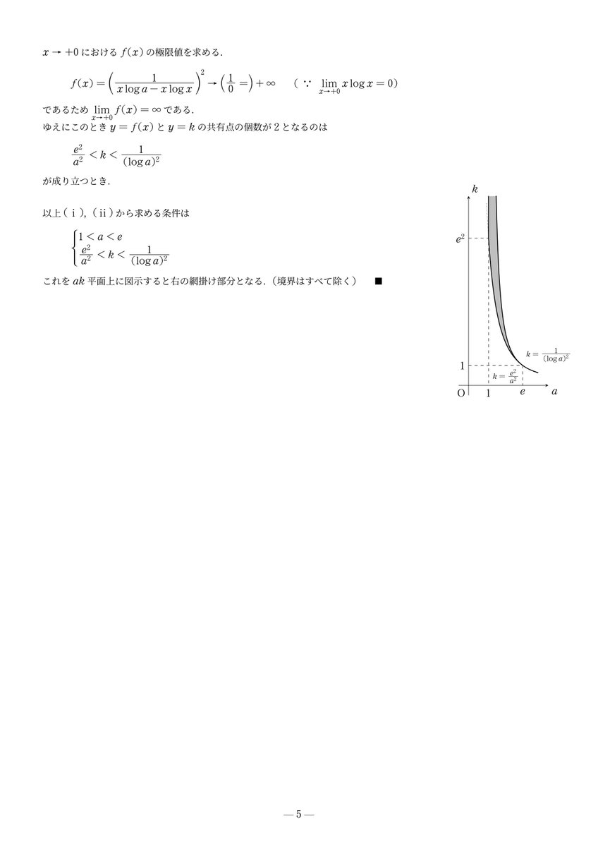 京大理系の1の解答TeX打ちしました！