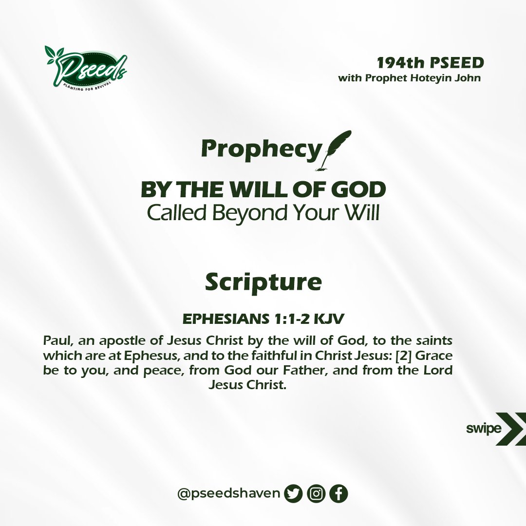 pseedshaven's tweet photo. *The 194TH PSEED*
BY THE WILL OF GOD
Called Beyond Your Will
Read &amp; Stay Bpseeds
.
#prophecy #scripture #exposition #exhortation #decree #pseeds https://t.co/IyljbI5IFg