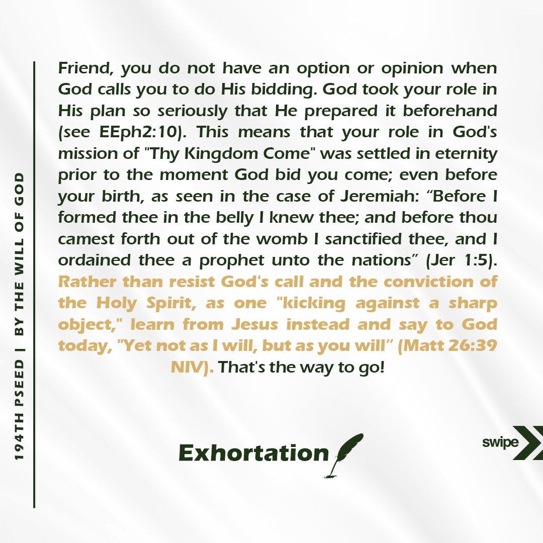 pseedshaven's tweet photo. *The 194TH PSEED*
BY THE WILL OF GOD
Called Beyond Your Will
Read &amp; Stay Bpseeds
.
#prophecy #scripture #exposition #exhortation #decree #pseeds https://t.co/IyljbI5IFg