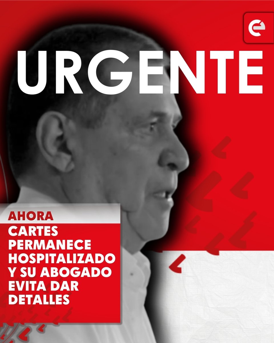 🚨 AHORA | Cartes permanece hospitalizado y su abogado evita dar detalles
El expresidente de la República y actual titular de la ANR, Horacio Cartes (69), se encuentra internado en un sanatorio privado de Asunción.

De acuerdo a la información difundida en las últimas horas, su