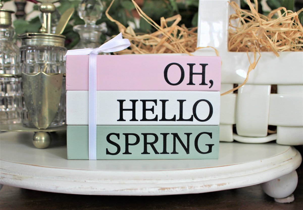 CountryWorkshp's tweet image. Oh #HelloSpring #StackingBlocks / Spring Pastels / Tiered Tray Decor / Spring Decor #smilett23 etsy.me/4sevfrD via @Etsy