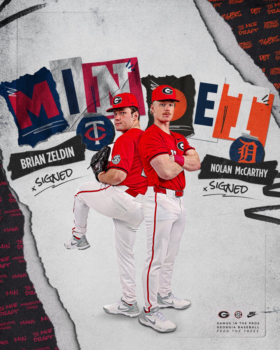 BaseballUGA's tweet photo. A pair of Dawgs have signed✍️

@brianz_24 and @NolanMcCarthy9 have signed professional contracts to continue their baseball careers.

#GoDawgs https://t.co/NRN42bZHdq