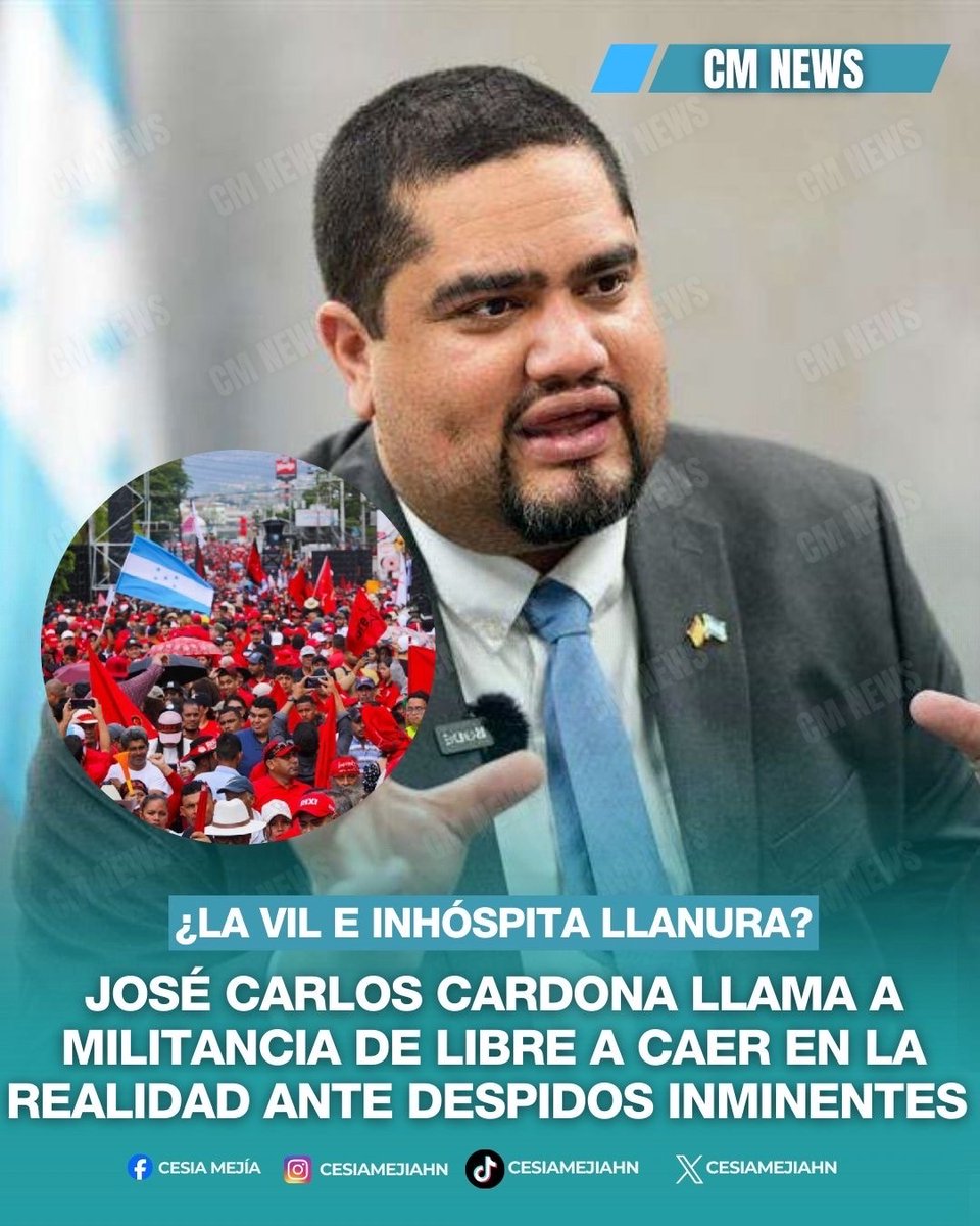 ➪El exministro de SEDESOL, José Carlos Cardona, le dice a los militantes del Partido Libre que les sirva de lección a los que se la pasaron los cuatro años gritando "fuera mapaches" y ahora dicen "loco ayudame a que no me despidan porfa, yo te llevaba a las marchas del partido".